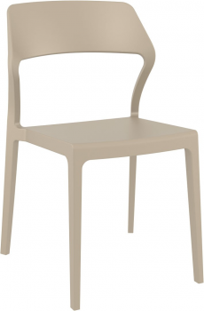 Стул пластиковый Snow 52X56X83 CM бежевый