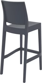 Стул пластиковый барный Maya 45X51X108 CM серый