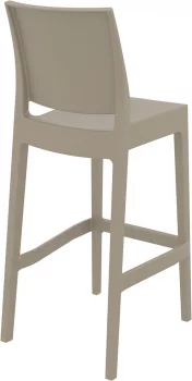Стул пластиковый барный Maya 45X51X108 CM бежевый
