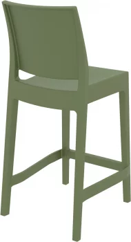 Стул пластиковый полубарный Maya 45X50X98 CM бежевый