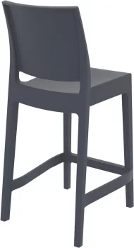 Стул пластиковый полубарный Maya 45X50X98 CM серый