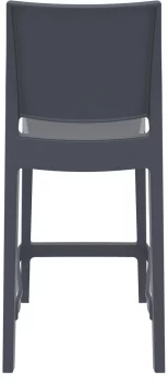 Стул пластиковый полубарный Maya 45X50X98 CM серый