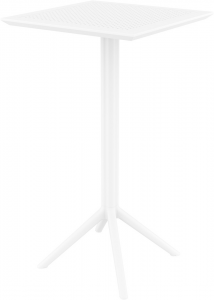 Стол пластиковый барный Sky Folding Bar 60X60X108 CM белый