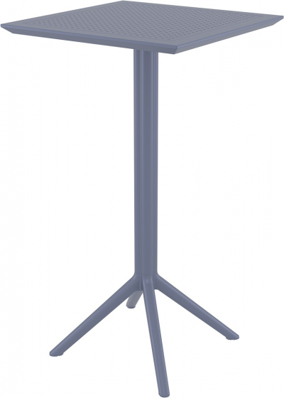 Стол пластиковый барный Sky Folding Bar 60X60X108 CM серый 1