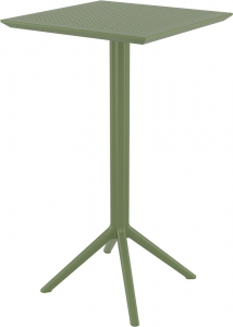 Стол пластиковый барный Sky Folding Bar 60X60X108 CM зелёный