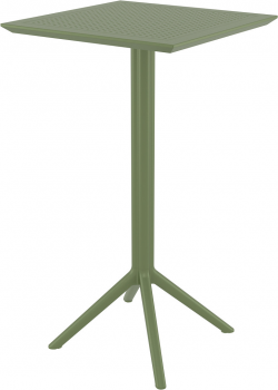 Стол пластиковый барный Sky Folding Bar 60X60X108 CM зелёный