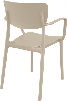 Стул пластиковый Lisa 53X54X82 CM бежевый