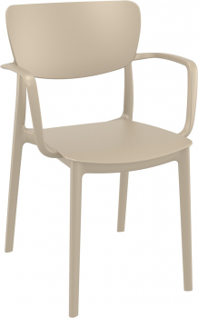 Стул пластиковый Lisa 53X54X82 CM бежевый