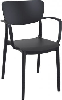 Стул пластиковый Lisa 53X54X82 CM чёрный