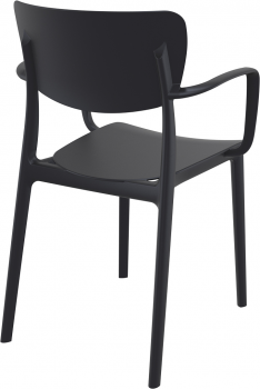 Стул пластиковый Lisa 53X54X82 CM чёрный