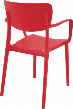 Стул пластиковый Lisa 53X54X82 CM красный