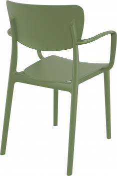 Стул пластиковый Lisa 53X54X82 CM зелёный