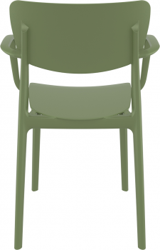 Стул пластиковый Lisa 53X54X82 CM зелёный