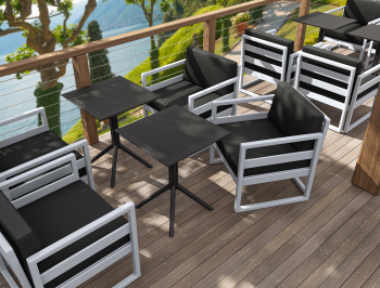 Кресло пластиковое с подушками Mykonos 73X72X75 CM