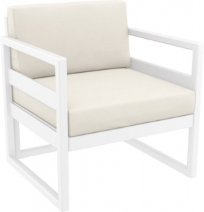 Кресло пластиковое с подушками Mykonos 73X72X75 CM