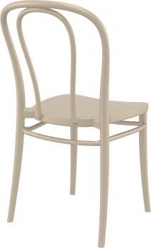 Стул пластиковый Victor 42X55X58 CM бежевый