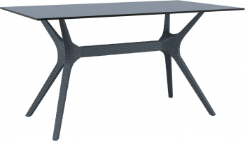 Стол пластиковый Ibiza 140X80X74 CM серый