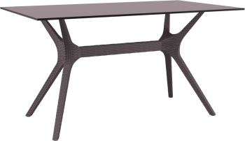 Стол пластиковый Ibiza 140X80X74 CM коричневый