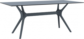 Стол пластиковый Ibiza 180X90X74 CM серый