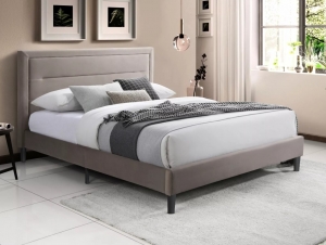 Кровать Signal MALAGA Velvet Bluvel 40 (темно-бежевый/черный) 140/200