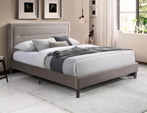 Кровать Signal MALAGA Velvet Bluvel 40 (темно-бежевый/черный) 160/200