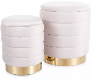 Комплект из двух пуфов Britta 40X40X45 / 30X30X38 CM