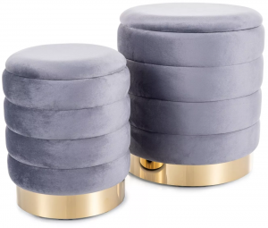 Комплект из двух пуфов Britta 40X40X45 / 30X30X38 CM