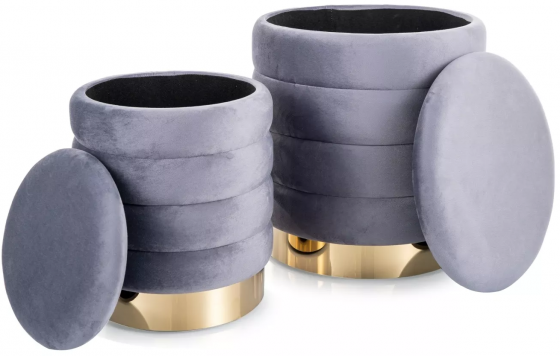 Комплект из двух пуфов Britta 40X40X45 / 30X30X38 CM 2