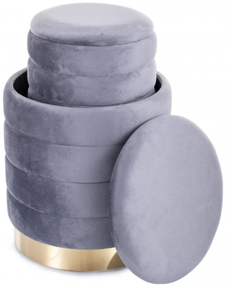 Комплект из двух пуфов Britta 40X40X45 / 30X30X38 CM 3