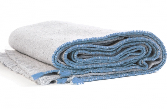 Одеяло из шерсти мериноса Sisteron 140X180 CM голубое 1