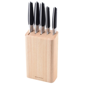 Набор ножей кухонных с подставкой prime, 5 шт.