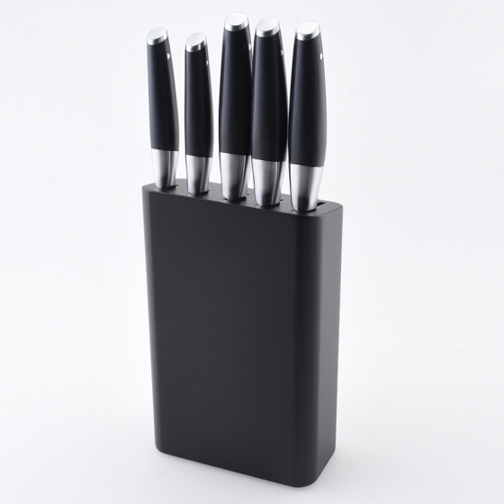 Набор ножей кухонных с подставкой prime, 5 шт., черный 2