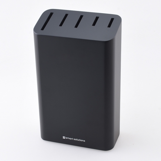 Набор ножей кухонных с подставкой prime, 5 шт., черный 5