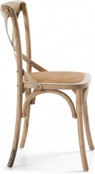 Деревянный стул с сидушкой из ротанга Alsie 50X52X88 CM 2