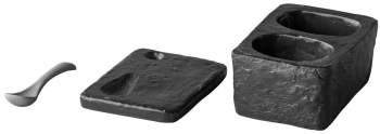 Набор солонка/перечница с ложкой 10X7X6 CM