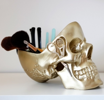 Органайзер для мелочей Skull 13X22X16 CM золотого цвета