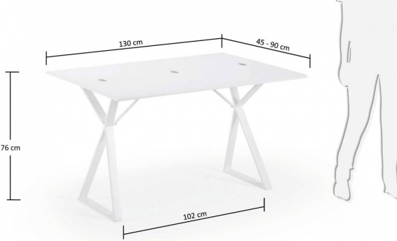 Раскладной консольный столик Kita 130X45(90)X76 5
