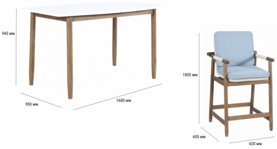 Комплект садовой барной мебели на шесть персон Apoyo 7
