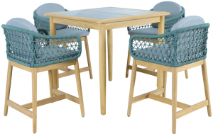 Комплект садовой барной мебели на четыре персоны Cambria