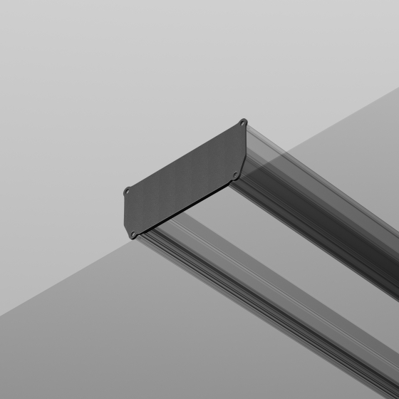 Комплектующие для профиля Заглушки и крепления черные 6