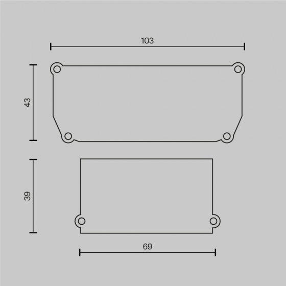 Комплектующие для профиля Заглушки и крепления черные 2