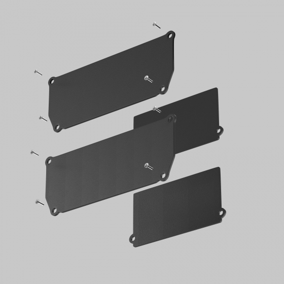 Комплектующие для профиля Заглушки и крепления черные 3