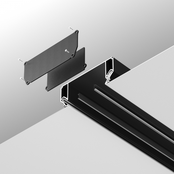 Комплектующие для профиля Заглушки и крепления черные 5