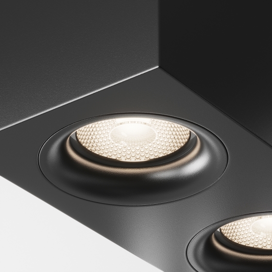 Потолочный светильник Slim черный 2 плафона 3