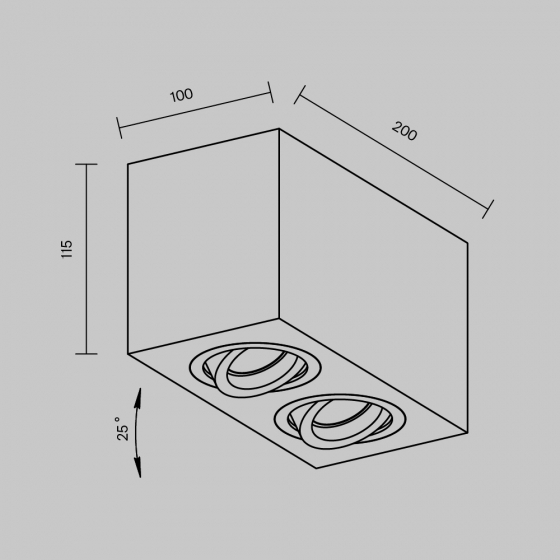 Потолочный светильник Atom белый 2 плафона 10