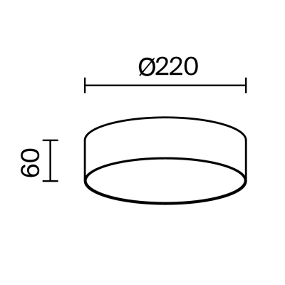 Потолочный светильник Zon черный 220 мм 10