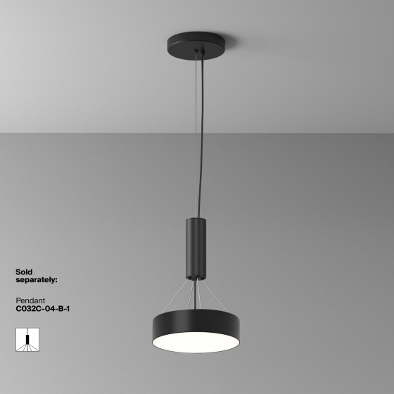 Потолочный светильник Zon черный круглый 12