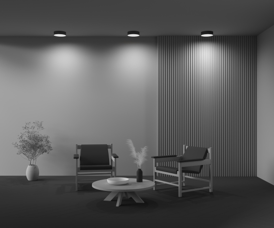 Потолочный светильник Zon черный круглый 3