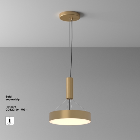 Потолочный светильник Zon матовое золото 300 мм 14