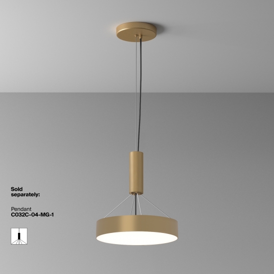 Потолочный светильник Zon матовое золото 300 мм 13